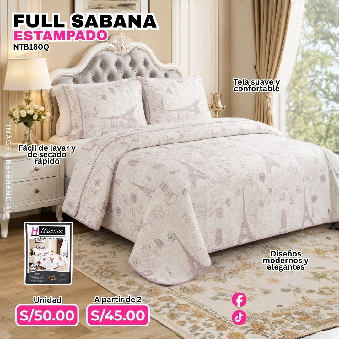 Full sábana estampado