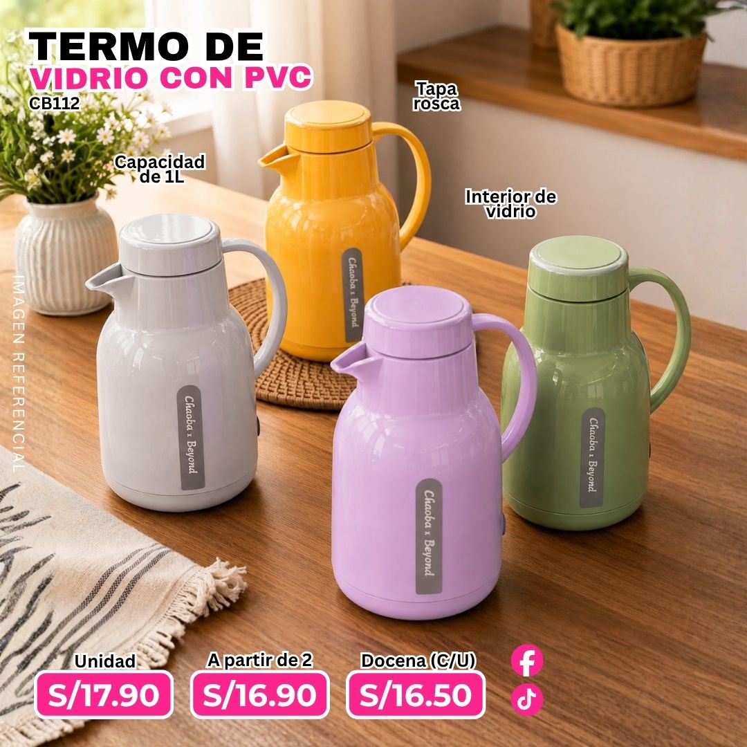 Termo de vidrio con PVC